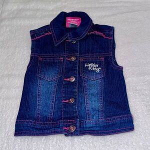 Hello Kitty Denim Vest. Size 2T